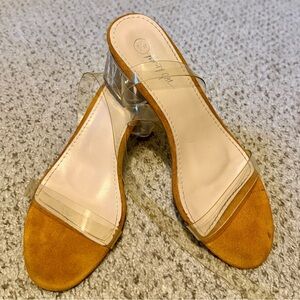 Nasty Gal Clear Strap Heels